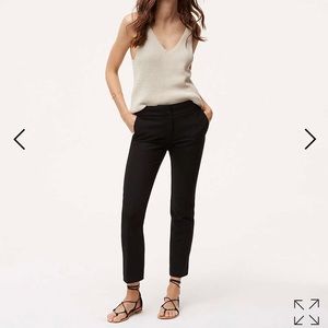 NWT LOFT black ankle dress pants size 6p
